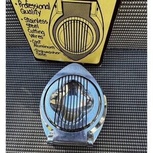 Vintage Hoan Cast Aluminum Egg Slicer with Original Box - Retro Kitchenware